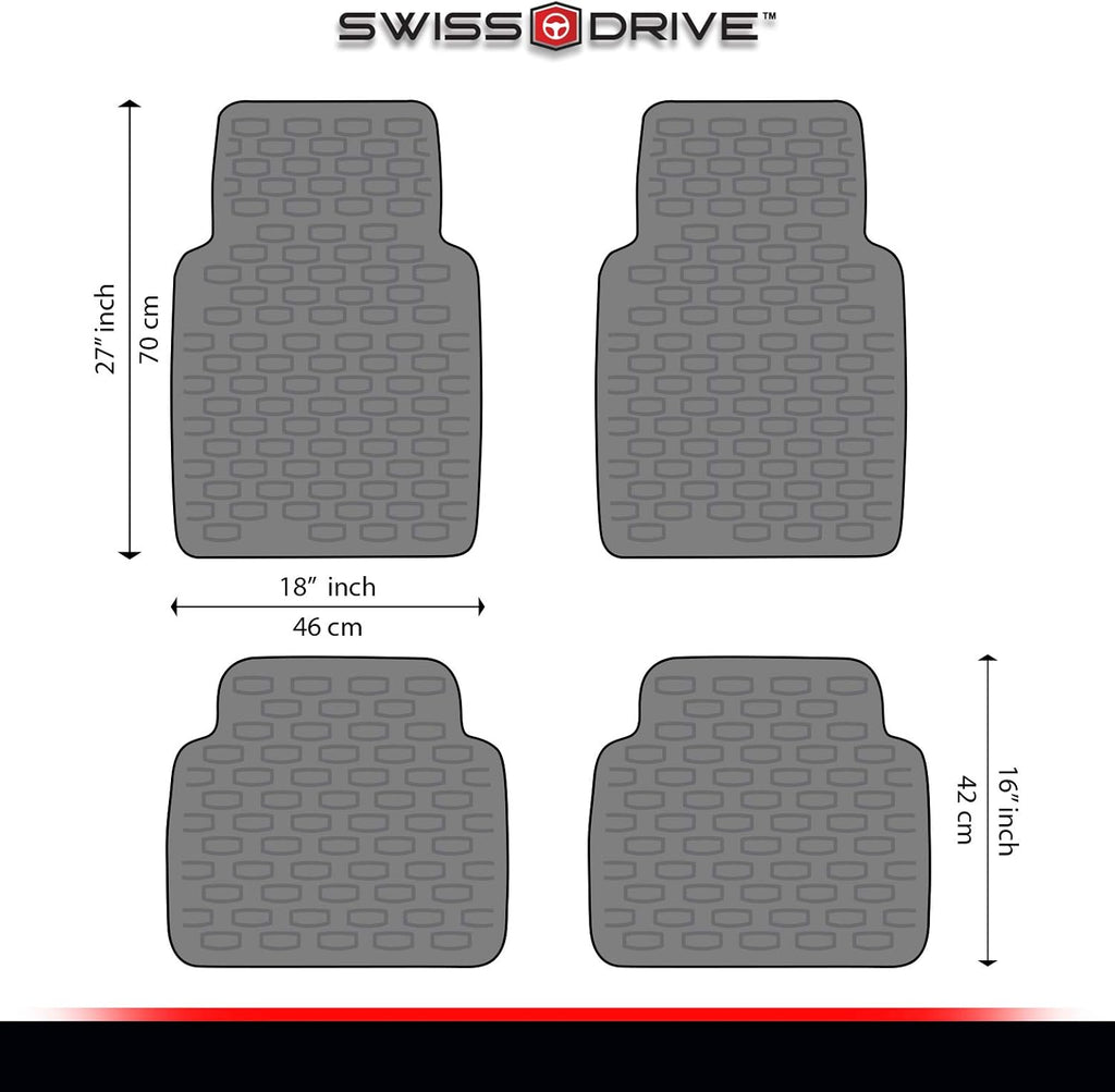 4 pcs Rubber Car Floor Mats G13084