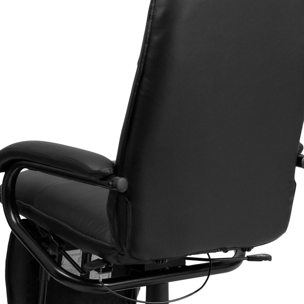 High Back Black LeatherSoft Executive Reclining Ergonomic Swivel Office Chair with Arms M229644