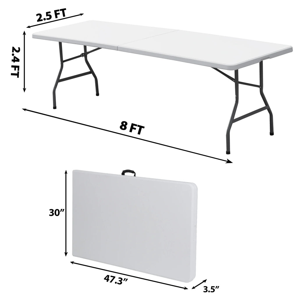 8 ft Plastic Folding Camping Table N3033