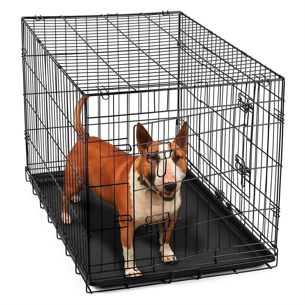 Double-Door Folding Wire Dog Crate J817441
