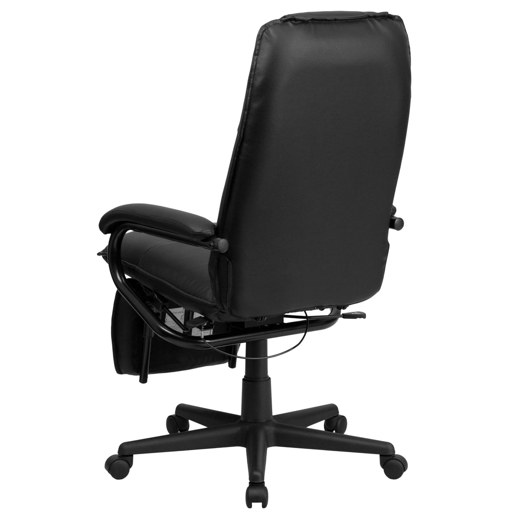 High Back Black LeatherSoft Executive Reclining Ergonomic Swivel Office Chair with Arms M229644
