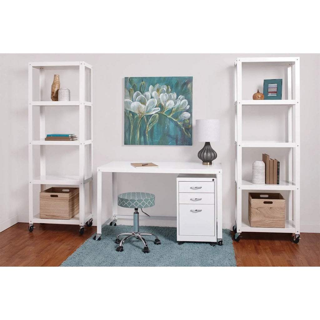 Industrial Modern Mobile 5-Shelf Bookcase Cart Black M40435